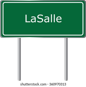 LaSalle , Colorado, road sign green vector illustration, road table, USA city
