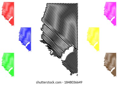 LaSalle County, Louisiana (U.S. County, United States Of America, USA, U.S., US) Map Vector Illustration, Scribble Sketch LaSalle Parish Map