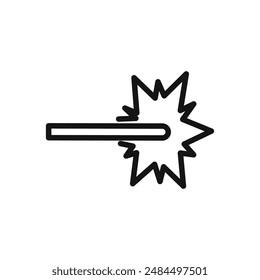 Lase Icon linear vector graphics sign