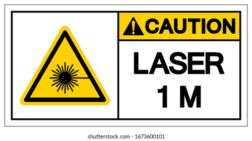 Laser 1 M. Symbol Sign ,Vector Illustration, Isolate On White Background Label. EPS10