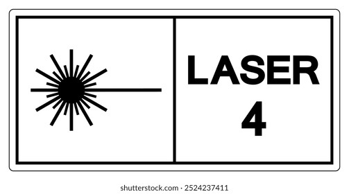 Laser 4 Symbol Sign ,Vector Illustration, Isolate On White Background Label.EPS10