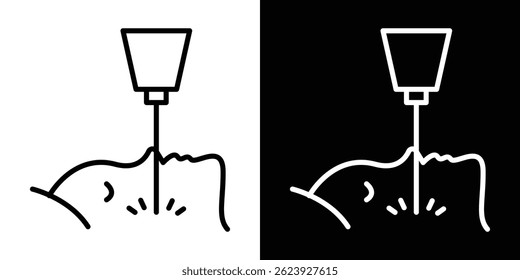 Laser anti aging beauty icon vector for web and mobile app. Symbol isolated.