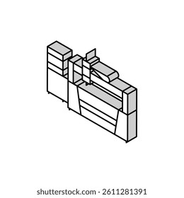 laser apparatus isometric icon vector. laser apparatus sign. isolated symbol illustration