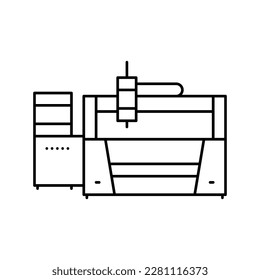 Lasergerät-Zeilensymbol-Vektorgrafik. Lasergerät-Schild. isoliertes Kontursymbol
