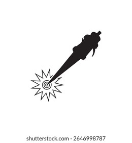 Laser Beam icon design, isolated on white background,  simple vector icon