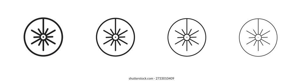 Plantilla de diseño de icono de haz láser para Web y elemento de interfaz de usuario móvil