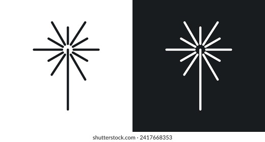 Laser beam icon designed in a line style on white background.