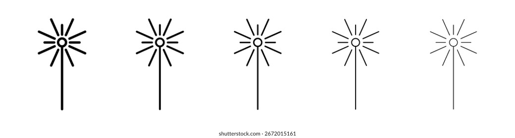 Icono de haz láser lleno de concepto de signo plano para el Diseño web.