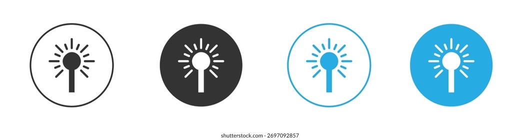 Icono de rayo láser. Plantilla de diseño de iconos gráficos