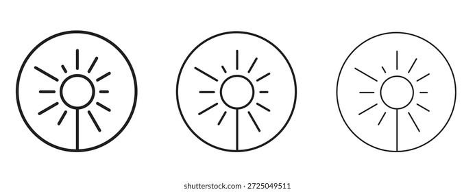 Icono de rayo láser. Ilustración vectorial de estilo minimalista dibujado a mano
