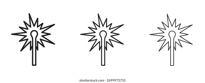 Signo lineal del estilo del icono del haz del laser para el concepto móvil y el Diseño web.