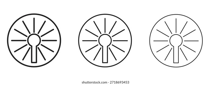 Conjunto de pictograma negro con logotipo de icono de haz láser. arte de contorno de línea delgada.