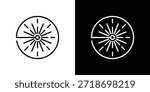 Laser beam icon logo element. Vector illustration. EPS10
