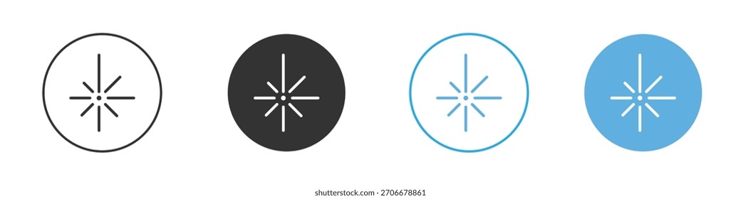 Conjunto de diseño de Plantilla de logotipo de icono de rayo láser
