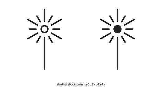 Icono del haz del laser. conjunto moderno de los símbolos del Vector