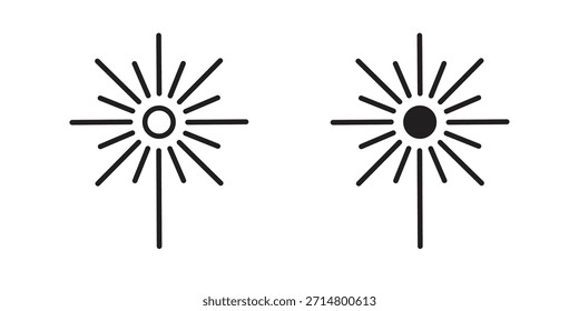 Paquete de iconos de haz láser. Elemento de diseño de icono de Vector plano.