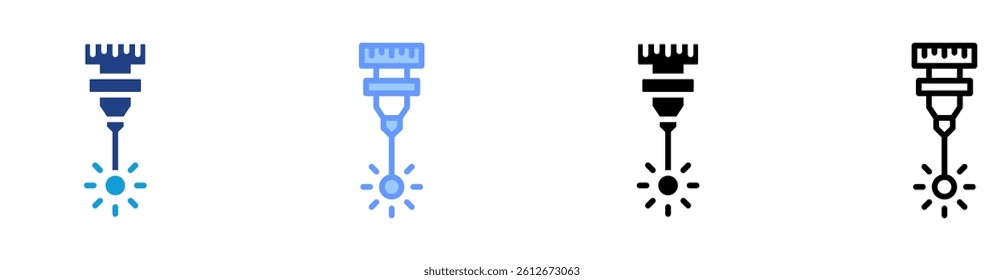 Laser Beam icon set multiple style collection