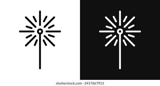 Juego de iconos de haz láser. ilustración vectorial