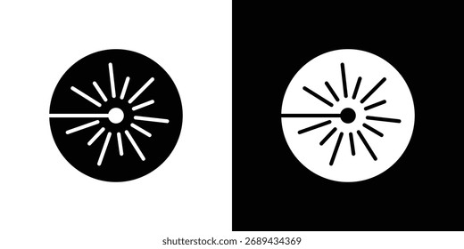 Icono de haz láser ilustración simple en diseño plano