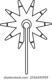Laser Beam Icon, Sparkle design element, beam shoots out, emphasizing technology and innovation, Abstract concept graphic element of glow target flash line, isolated on transparent background.