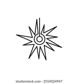 Laser beam icon Symbol mark in Outline style