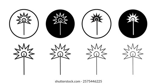 Laser beam icon Thin line art collection