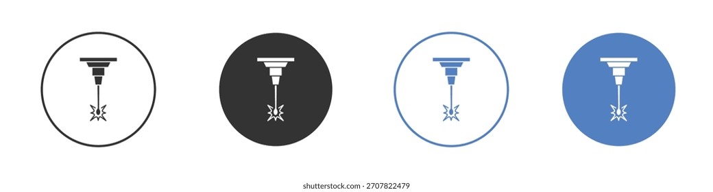 Ilustración de Arte vectorial de icono de haz láser. para concepto móvil y Diseños web