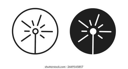 Ícone de raio laser. Ilustração de vetor. Ilustração isolada de vetor. Ilustração de EPS.