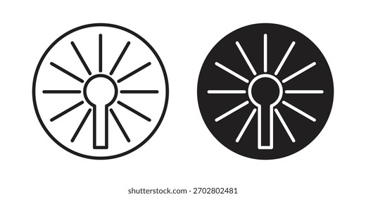 Elemento de diseño aislado de Vector de icono de haz láser. EPS10