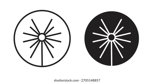Icono de haz láser Vector moderno plano y diseños de carrera