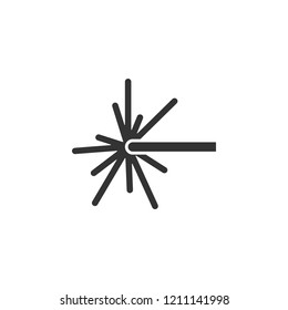 Laser, Beam line icon. Simple, modern flat vector illustration for mobile app, website or desktop app on gray background