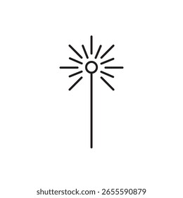 Icono del rayo láser, ilustración simple del Vector para el Web y el App.. eps