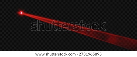 Laser beam red light. Vector laser beam line ray glow effect energy