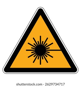 Laser Beam Safety Sign – High Quality Vectorial Image