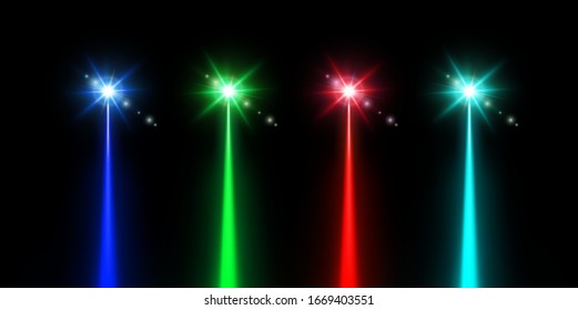 laser beam set. vector illustration