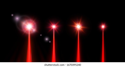 laser beam set. vector illustration