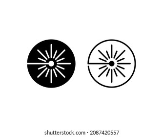 laser beam vector icon isolated on white background