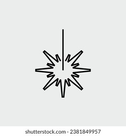 Laser Beam Vector Line Icon