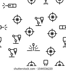 Laser Beam Vector Seamless Pattern Thin Line Illustration