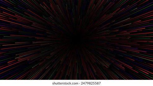 Laser beams of blue and red emitted in different directions. Vector illustration. Light Effects Night background