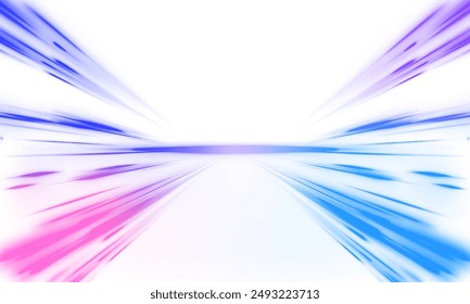Laser beams glowing abstractly sparkle isolated on a transparent background in PNG format. Dark blue abstract background with ultraviolet neon glow, blurry light lines, waves.	