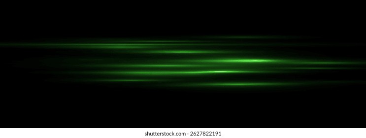 	
Laser Beams and green Horizontal Light Glare Set. Bright Flash Effects with Speed Lines, Light Bursts, and Glowing Streaks on Transparent Background for Digital or Futuristic Illustration