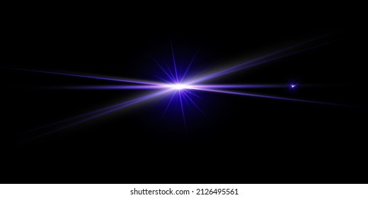 Laser beams, horizontal light beams. Beautiful light flashes. Glowing stripes on a dark background in the form of a star. Glowing abstract glitter background with lined.