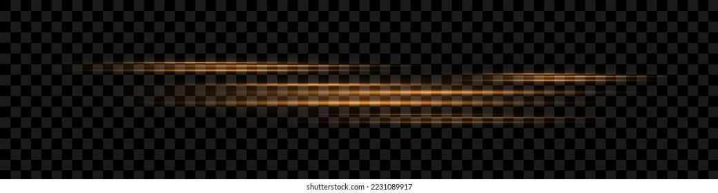Laser beams, horizontal beams of light. Beautiful light flashes. Glowing stripes on a transparent background. Glowing abstract sparkling background.