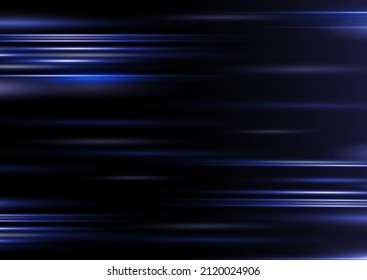 Laser beams, horizontal light rays. Vector blue special effect. Glowing abstract glittering line. Luminous blue abstract sparkling lined background. Abstract fire flare trace lens flares. 