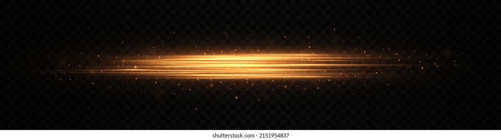 Laser beams, horizontal light rays. Exploding stars with scattered shining highlights.