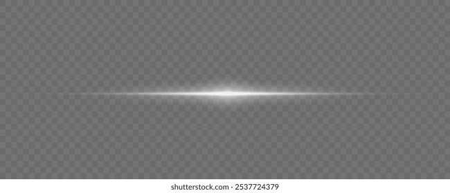 Laser beams, horizontal rays of light, white line.