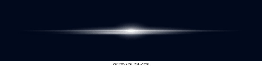 Feixes de laser, raios de luz horizontais, linha branca.
