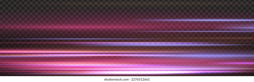 Laser beams luminous abstract sparkling isolated on a transparent background. Abstract neon color glowing lines background	