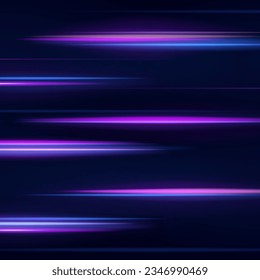 Vigas láser brillantes abstractos luminosos aislados en un fondo transparente. Resumen de color neón fondo de líneas brillantes